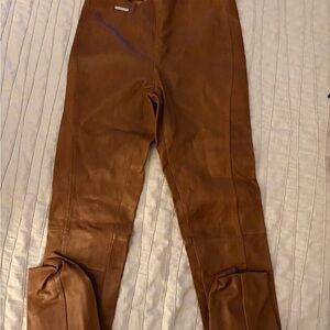 RL Polo Tan Leather legging